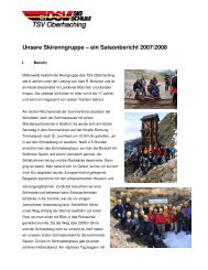 Unsere Skirenngruppe â ein Saisonbericht 2007/2008