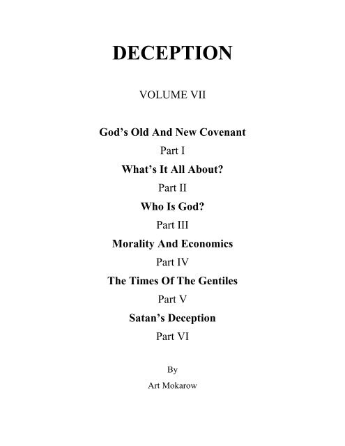 DECEPTION - God's Puzzle Solved