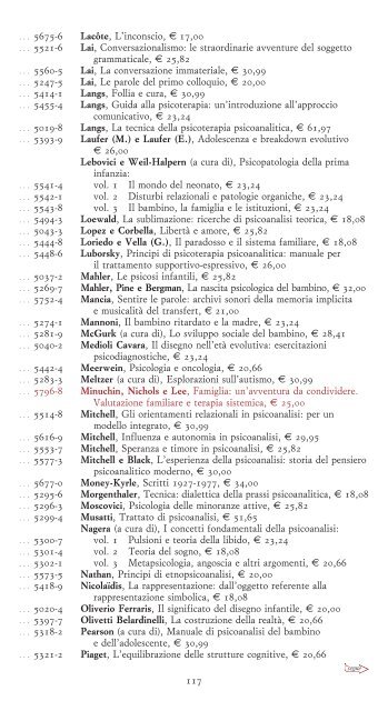 Scarica il listino in formato PDF - Bollati Boringhieri Editore