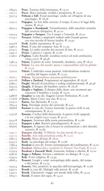 Scarica il listino in formato PDF - Bollati Boringhieri Editore