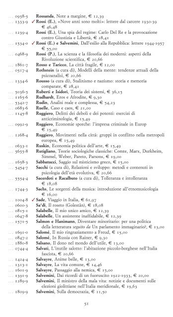 Scarica il listino in formato PDF - Bollati Boringhieri Editore