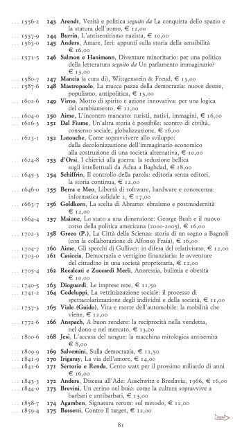 Scarica il listino in formato PDF - Bollati Boringhieri Editore