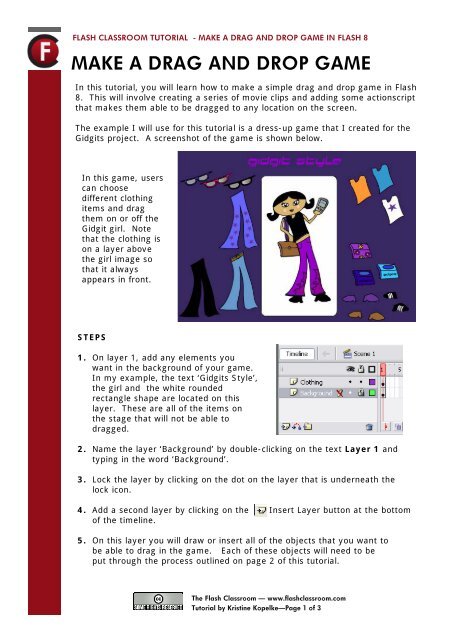 Make A Drag And Drop Game In Flash 8 Flashclassroom