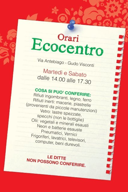 Calendario Rifiuti 2013 - Comune di Gudo Visconti