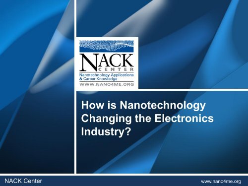 How is Nanotechnology Changing the ... - MATEC NetWorks