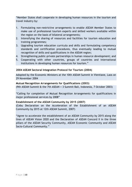 ASEAN MUTUAL RECOGNITION ARRANGEMENT ON TOURISM ...