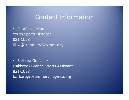 Youth Soccer Youth Soccer - Summerville Family YMCA