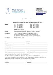 Grundkurs Myoreflextherapie - 26 Tage, D-Radolfzell 2013