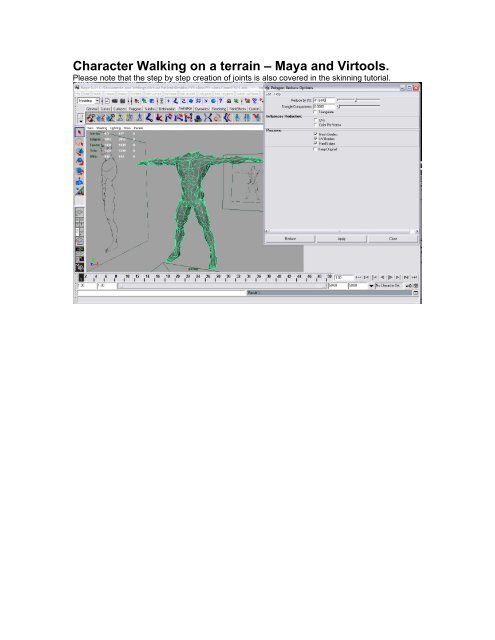 Character Walking on a terrain â Maya and Virtools. - Tinkering.net