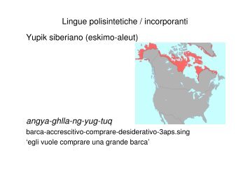 Lingue polisintetiche / incorporanti Yupik ... - grandionline.net