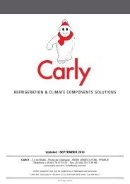 REFRIGERATION & CLIMATE COMPONENTS SOLUTIONS - Berling