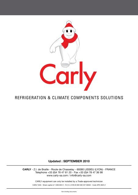 DDNCY - CARLY - Catalogue PDF, Documentation technique