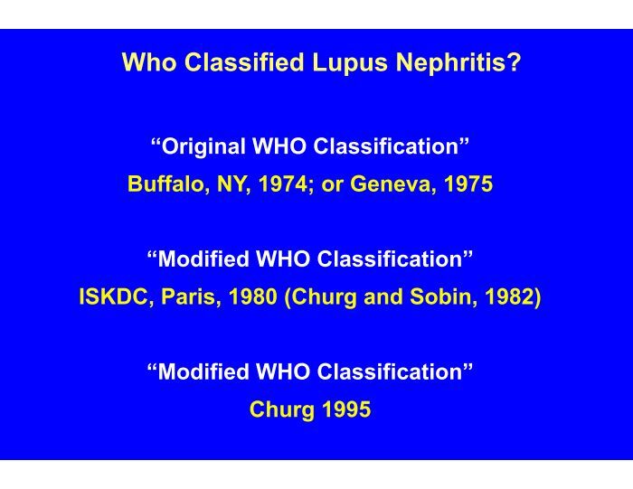 Who Classified Lu