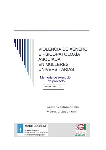 Facultade de PsicoloxÃ­a (F. L. VÃ¡zquez, A. Torres, V. Blanco, M. LÃ³pez