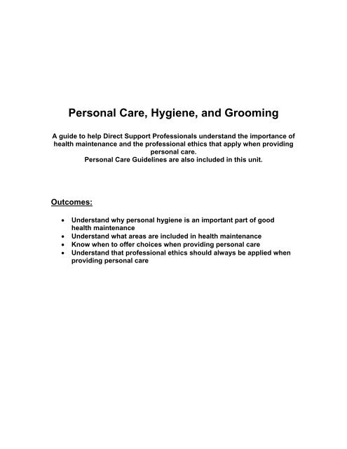 importance of personal grooming