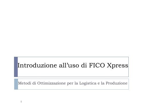 2. Introduzione all'uso del software Xpress