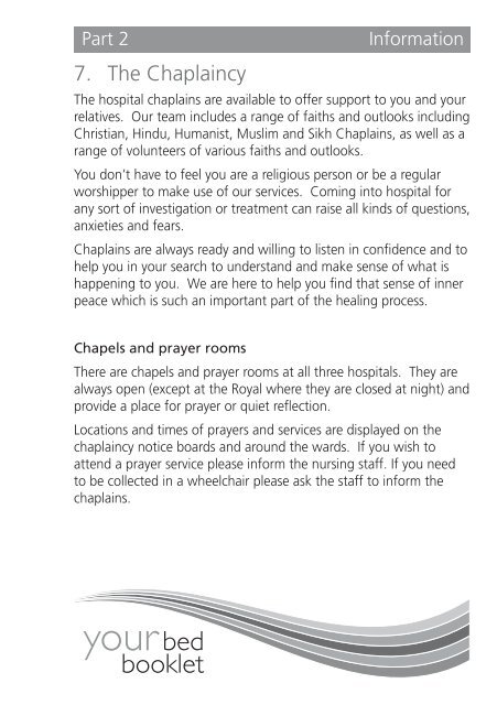 Leicester General Hospital Bedside Information for Patients - Library