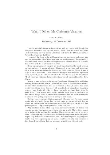 sample essay about christmas vacation