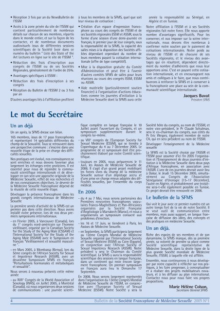 Editorial Sommaire - SFMS