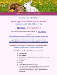 Easter Egg Hunt & Easter Bonnet Parade - Bayside Family Day Care