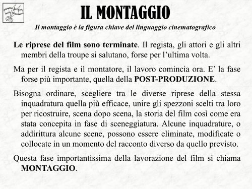 Il montaggio - Cineformica.org