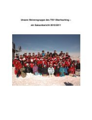 ein Saisonbericht 2010/2011 - DSV Skischule - TSV Oberhaching eV