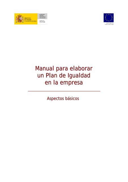 Manual para elaborar un Plan de Igualdad en la empresa