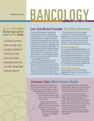 Low Cost Branch Formats: The Inline Alternative ... - Bancography