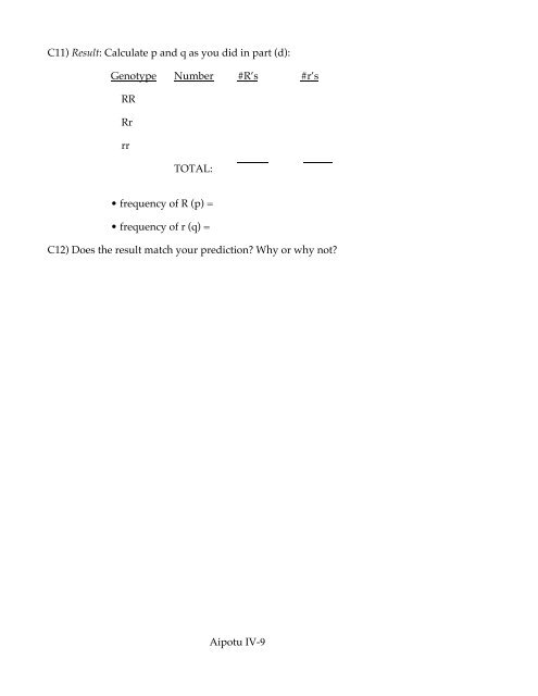 Evolution Lab Manual in .pdf format - Aipotu