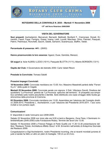 Scarica documento PDF - Rotary Club Crema