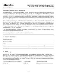 Beneficiary Designation Form - Dreyfus