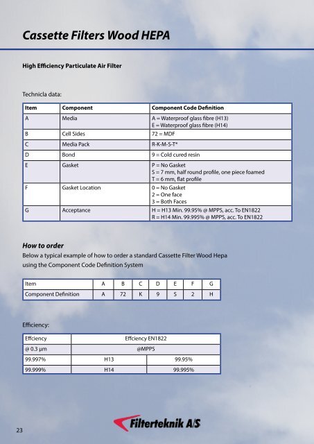 Dust Filtration Catalogue - Filterteknik