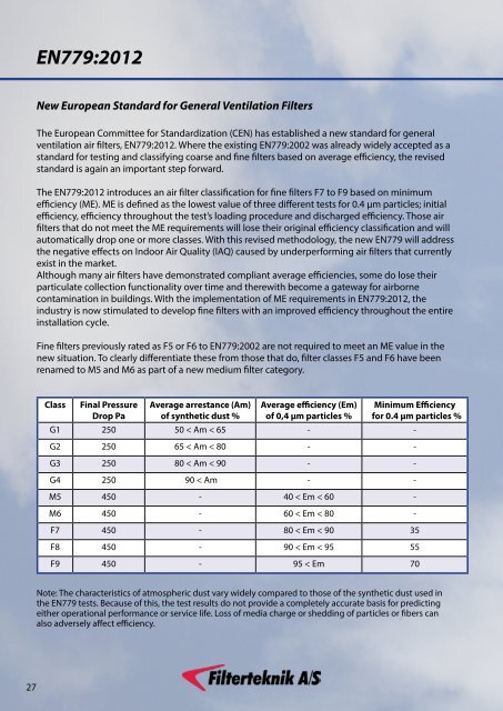 Dust Filtration Catalogue - Filterteknik