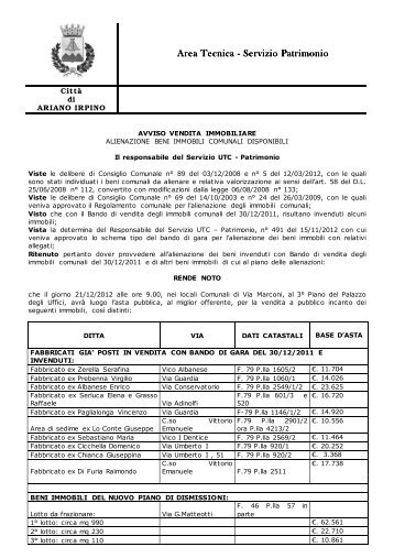 Bando - Comune di Ariano Irpino