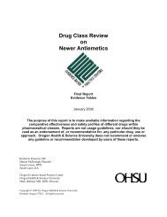 Drug Class Review on Newer Antiemetics - Giving to OHSU