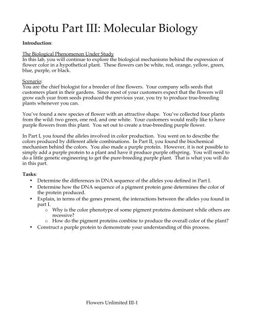 Molecular Biology Lab Manual in .pdf format - Aipotu