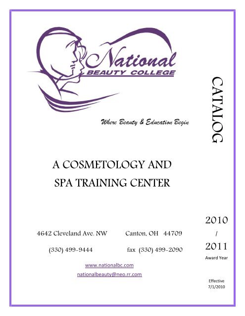 CATALOG - National Beauty College