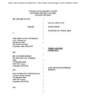 Filed Third Amended Complaint - The Free Press