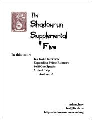 The Shadowrun Supplemental #5