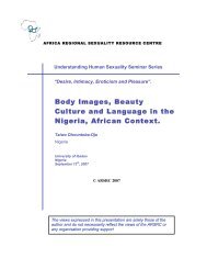body images beauty culture and language - Africa Regional ...