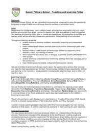 Teaching and Learning Policy - Epsom Primary School