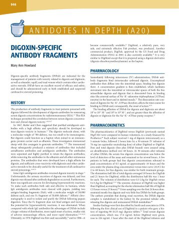 Digoxin-Specific Antibody Fragments - Goldfrank's Toxicologic ...
