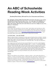 An ABC of Schoolwide Reading Week Activities - Nevada Reading ...