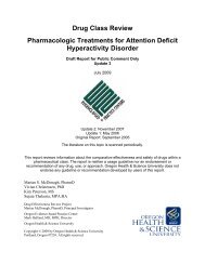 Drug Class Review Pharmacologic Treatments for ... - Giving to OHSU
