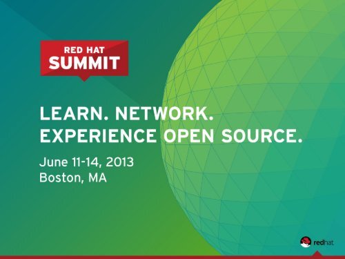 Network Virtualization & Software-defined ... - Red Hat Summit