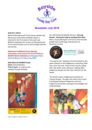 Bayside Family Day Care Newsletter for July 2010