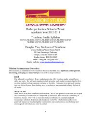 ASU Trombone Studio Syllabus - Arizona State University (ASU ...