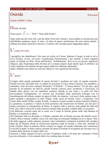 Osiride - Egittologia.net
