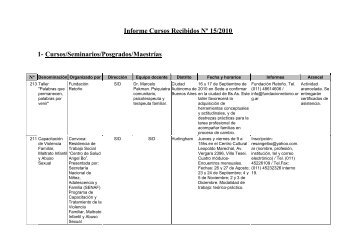 Informe Cursos Recibidos NÂº 15/2010 1 - Colegio de Asistentes ...