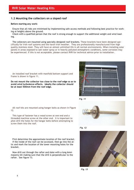 Installation Instructions – RVR Solar Water Heating Kits - RVR.ie